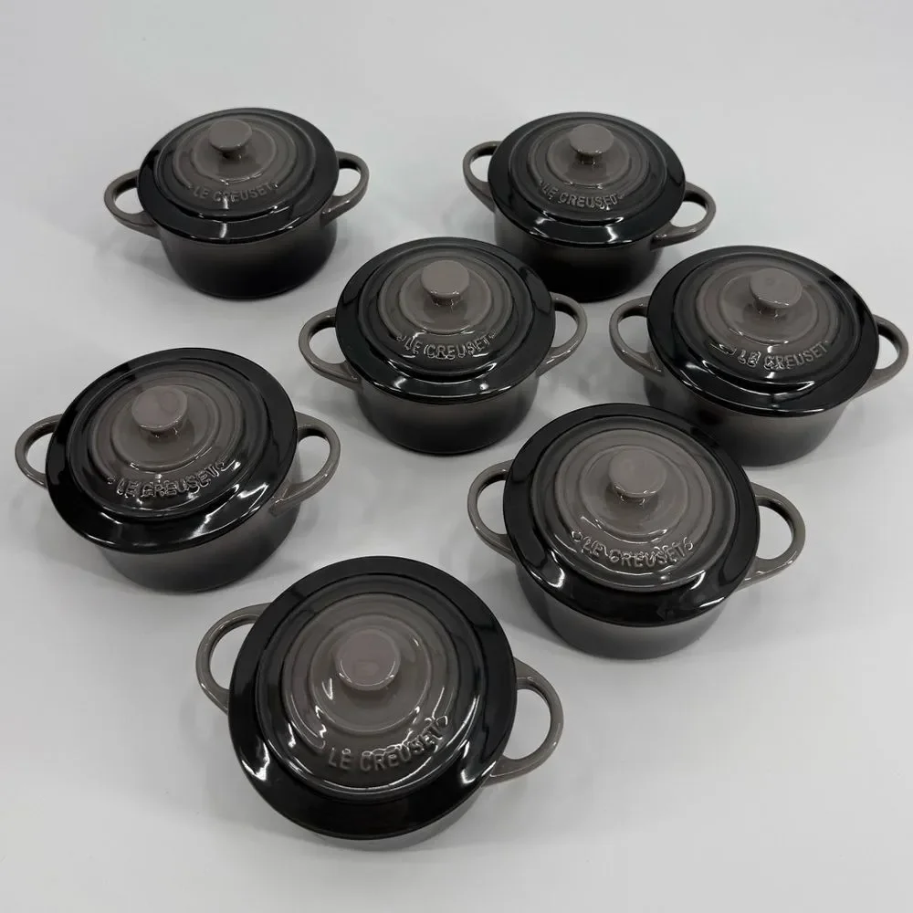 Le Creuset Mini Round Cocotte in Oyster | 8 oz